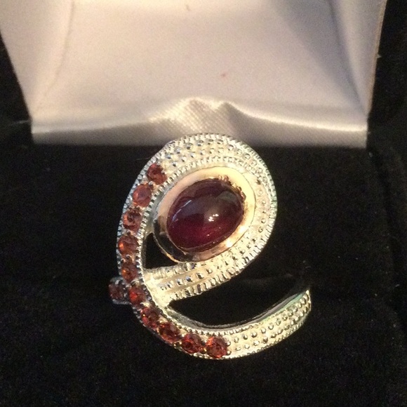 Genuine AA Ruby & Garnet Ring